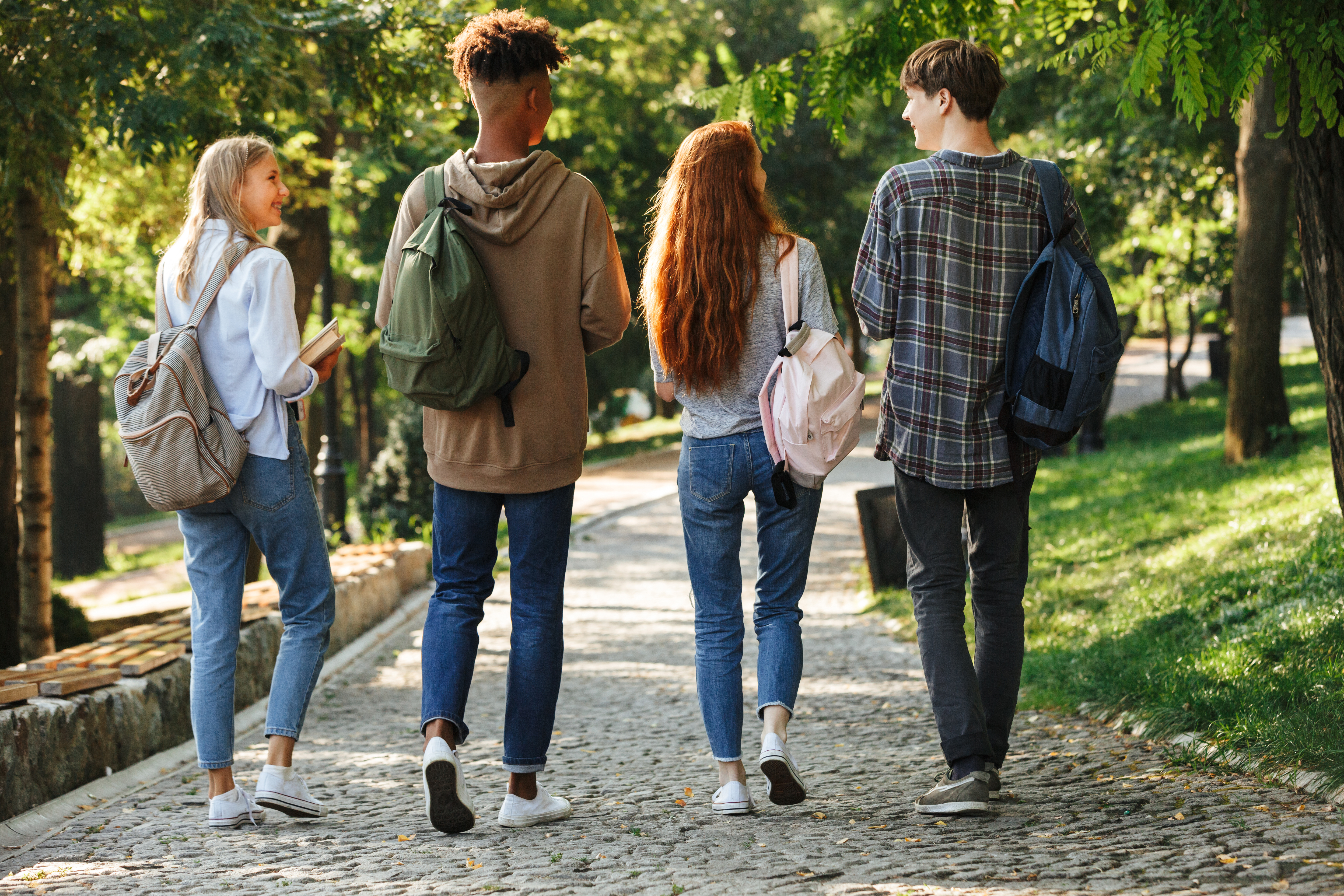 Group of young students