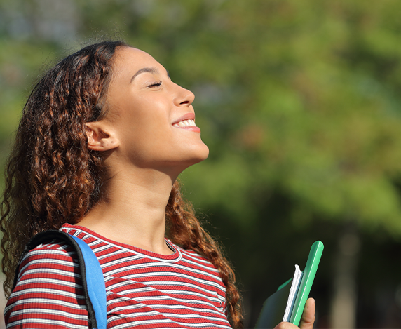 Happy Female Student